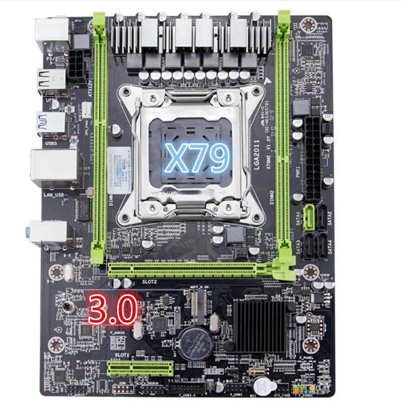 

X79 M3 motherboard LGA2011 ATX USB3.0 SATA3 PCI-E NVME M.2 SSD support REG ECC memory and Xeon E5 processor usb3.0