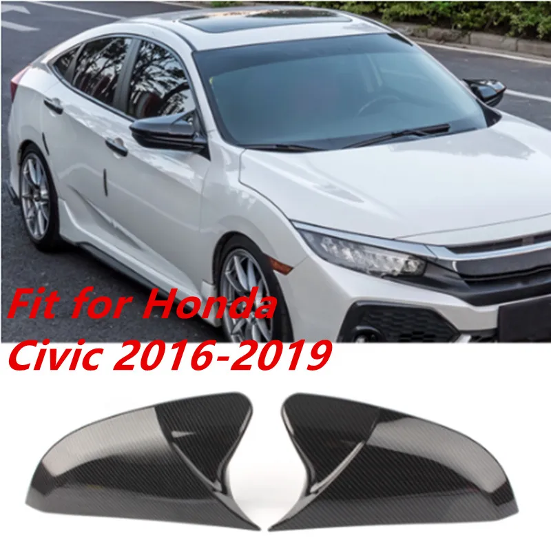 2 шт. автомобильные зеркала заднего вида из углеродного волокна для Honda Civic 2016 2017