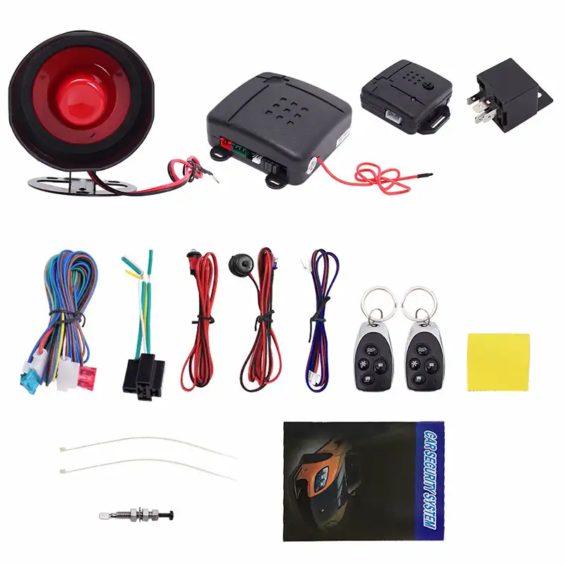 Vehicle. Universal Car Alarm Speaker Horn Anti-Theft Security System with 2 Remote Control for Auto Horn Alarm