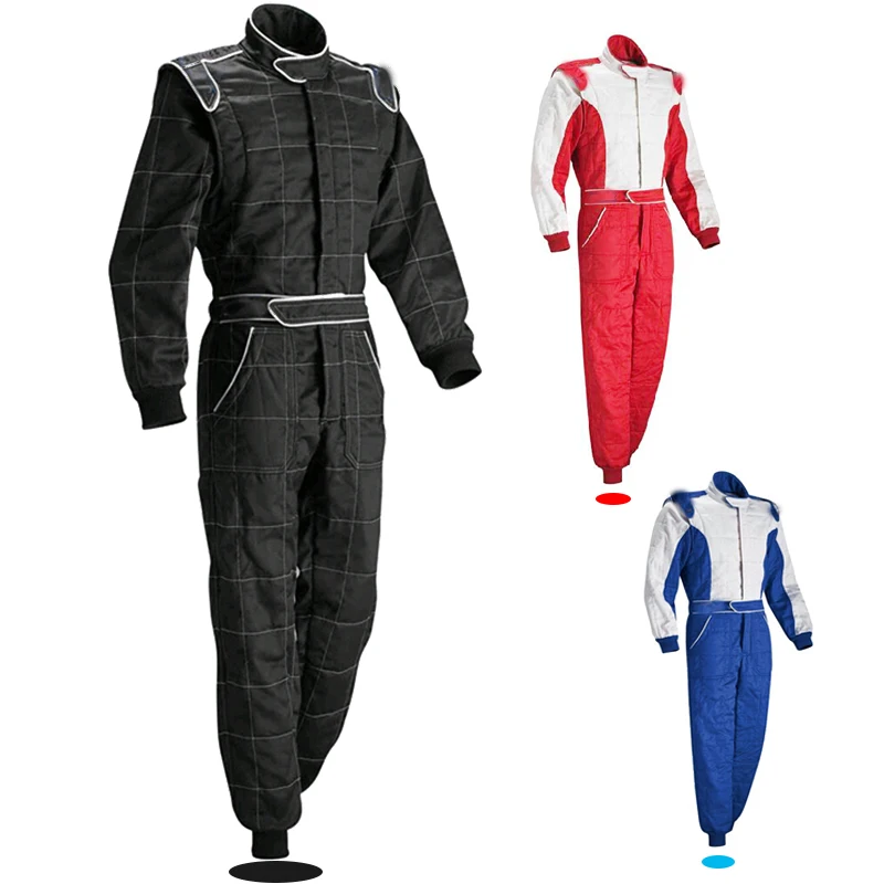 

Go Karting Racing Overall MOTO Team Motorcycle Racing Car Club Two Layers Windproof Combo Protective Suits for F1 Racing