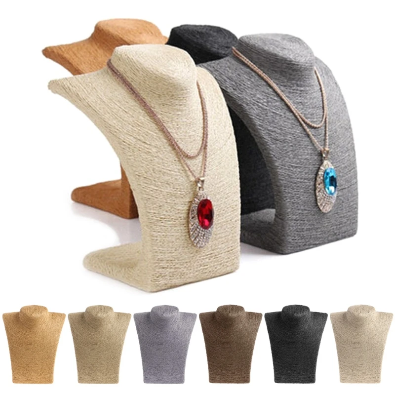 Woman Rope Mannequin Bust Jewelry Display Stand Shelf Holder Necklace Bust Stand s m l 6 colors woman rope mannequin necklaces bust stand bust jewelry display stand shelf holder l23 w13 h36cm wholesale price