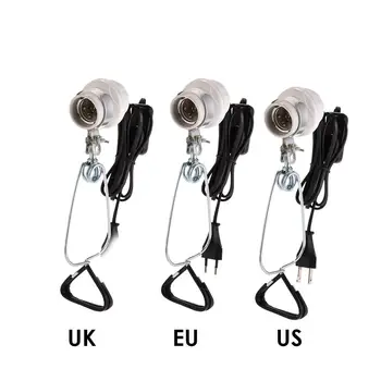 

1.5M Power Cable E27 Lamp Bases EU/UK Plug Pet Heat Lamp Socket Heating Lamp Bracket Reptile Heating Bulb Bracket With Switch