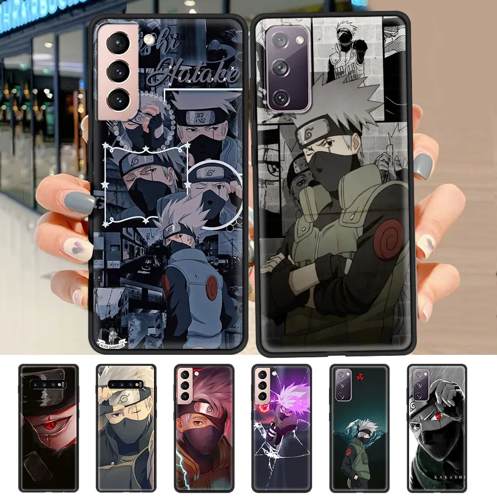 Ultrathin Soft Smartphone Case For Samsung Galaxy S20 FE S21 Ultra S10 Lite S9 S8 Plus Luxury Black Cover Hatake Kakashi Anime | Мобильные