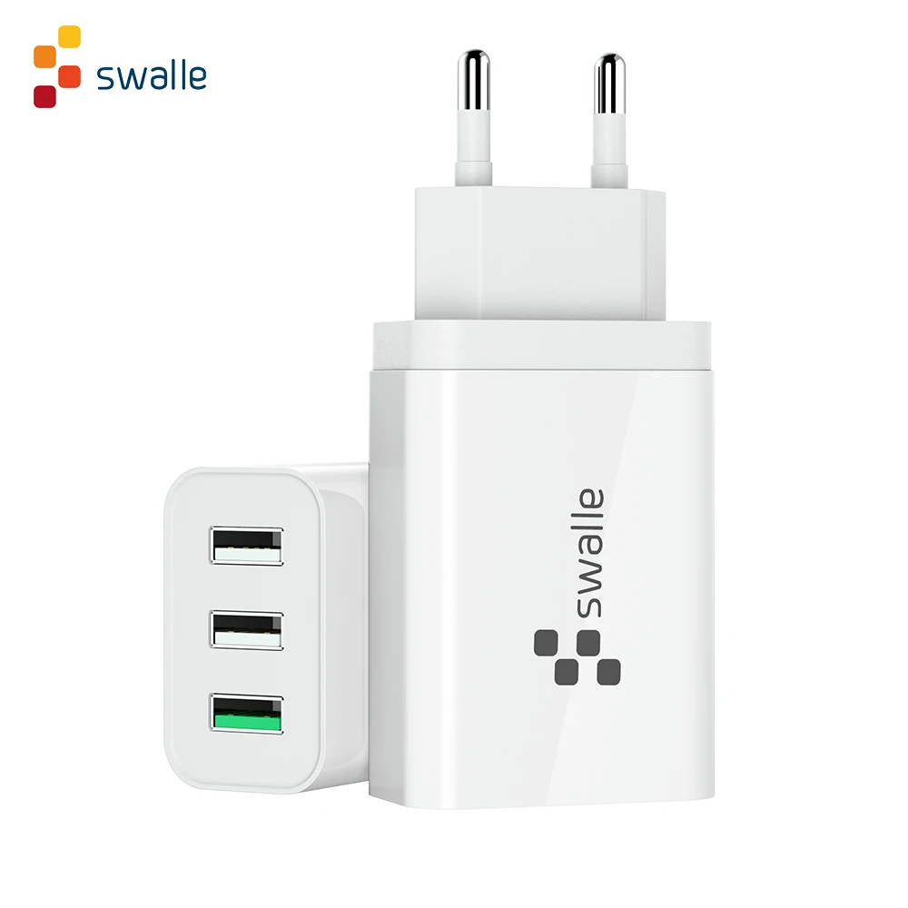 Быстрое зарядное устройство Swalle USB 3 0 5 в А для Iphone 7 8 быстрое с европейской вилкой