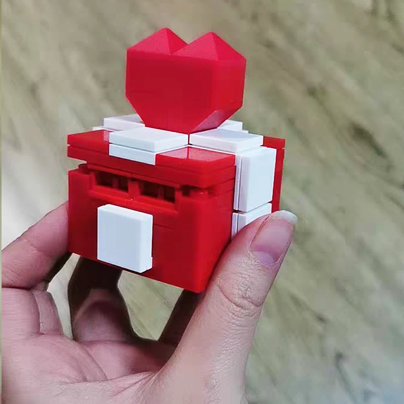 Ring Box MOC Building Blocks Model Toys Red White DIY Jewelry