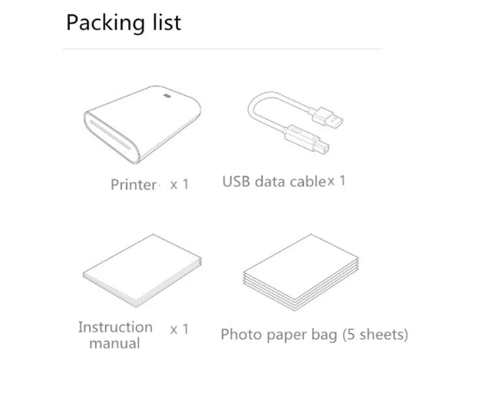 Xiaomi mijia AR Printer 300dpi Portable Photo Mini Pocket With DIY Share 500mAh picture printer pocket printer work with mijia (24)