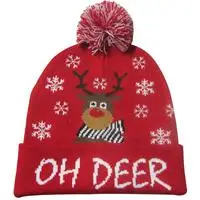 Рождественские шапки, СВЕТОДИОДНЫЙ Красочный светильник, Вязаная Шерстяная кепка, шляпа, Рождественская шапка Санты, светильник, вязаная шапка для детей и взрослых - Цвет: 404