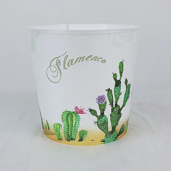 

Plastic Flower Pot Painted Automatic Water Absorption Visible Water Level Green Plants Slacker Flower Pot Container