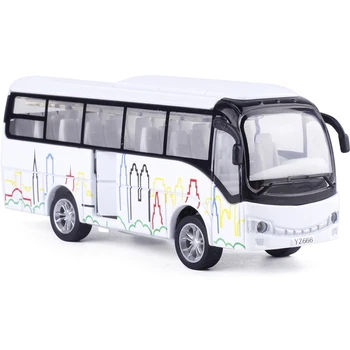 

Simulation Bus Model,1:50 Scale Alloy Pull Back Model Bus,Diecast Model,Sound & Light Toy Vehicle