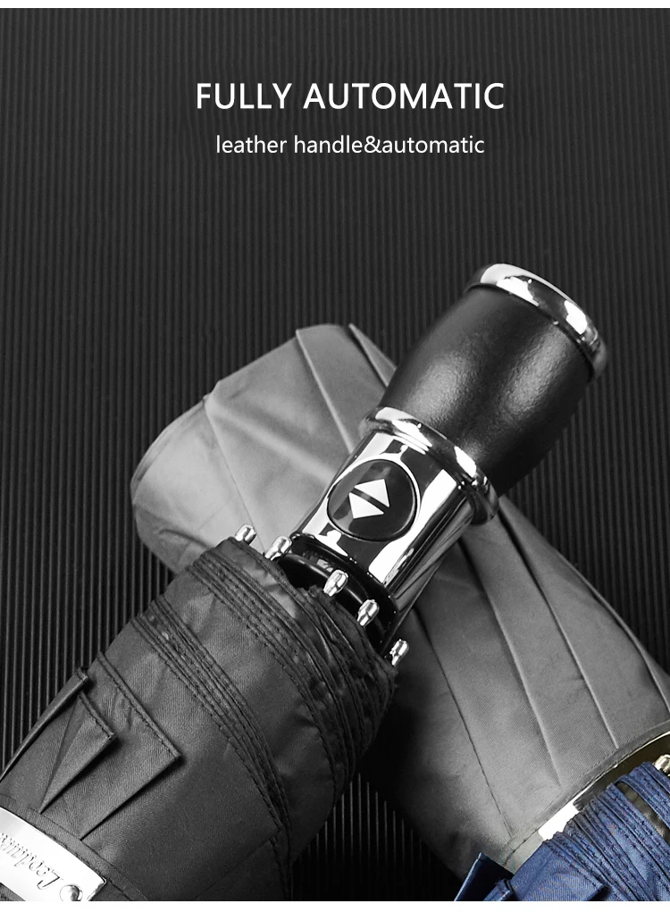 Leodaunow автоматический зонт для мужчин бизнес УФ Защита Складной Зонт ветрозащитный 10 ребер роскошный большой Гольф Зонты Дождь мужской