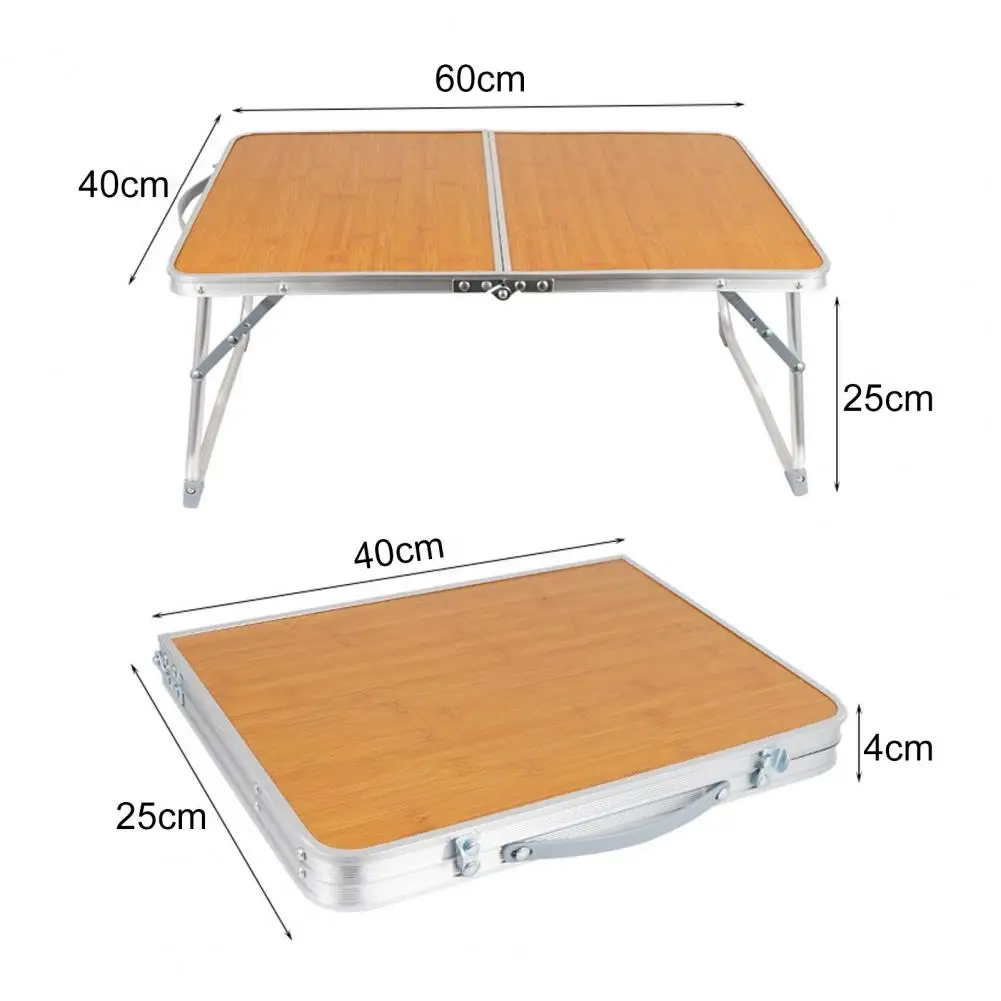 Portable Folding Table Furniture Barbecue Multifunctional Small Collapsible Bamboo Table for Outdoor Camping