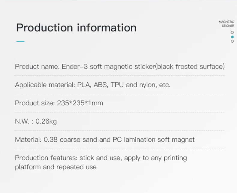 CREALITY 3D Original Flexible Magnetic Build Surface Plate Pads Ender-3/Ender-5/Ender-3 Pro Hotbed Parts Magnetic Bed Tape