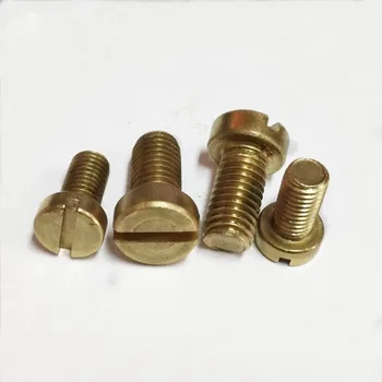 

20pcs M5 Slotted cylindrical head brass screws one word cup headel machine tooth screw mechanical bolts GB65 6mm-30mm long