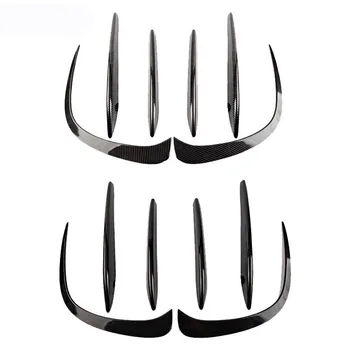 

Carbon Fiber Styling Front Rear Bumper Fog Lamp Grille Slats Cover Air Knife Stickers For Mercedes GLC 260 C260L C180L 2015-19