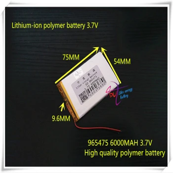 

965475 3.7V 6000mAH 955575 (polymer lithium ion battery ) Li-ion battery for power bank tablet pc gps dvd e-book mp3 mp4