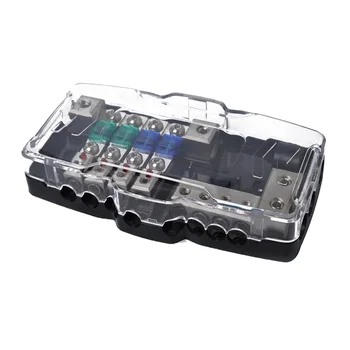 

Car Boat Audio 4 Ways ANS Fused Distribution Block 2x 0/2GA INPUT 4x 4/8GA OUTPUT