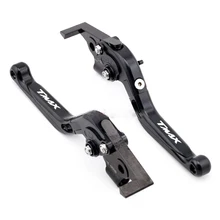 Передний Задний тормозной рычаг для YAMAHA XP 500/530 T-MAX 2008- черный мотоцикл Регулируемый складной выдвижной логотип TMAX
