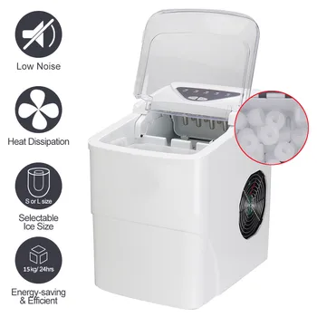 

Portable 2L Automatic Electric Ice Maker Bullet Round Block Ice Cube Making Machine Home Office Small Bar Coffee Shop 15kgs/24H