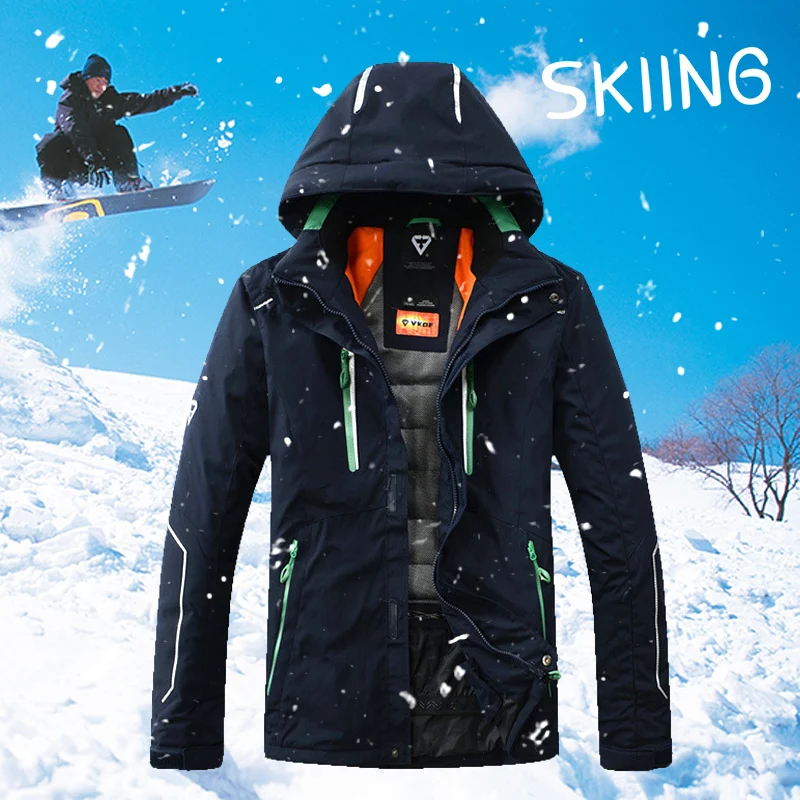 Лыжный костюм для мужчин, зимние теплые ветрозащитные водонепроницаемые зимние куртки и штаны для спорта на открытом воздухе,, лыжный костюм, мужская куртка для сноуборда, Мужская брендовая куртка