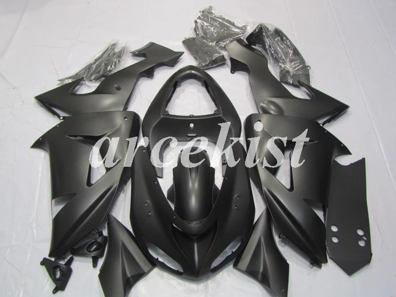 

4 Gifts New ABS Motorcycle Full Fairings kit Fit For Kawasaki Ninja ZX-10R ZX10R 2006 2007 06 07 Custom Black matte