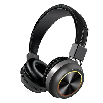 

Colorful LED Lights FM Radio Stereo Sound With Mic Noise Cancelling On Ear Outdoor Sports Bluetooth 5.0 Wireless Headset Calling