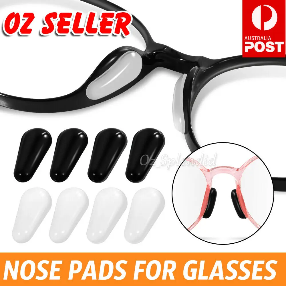 

Set Of Silicone Nose Pads Anti Slip Stick On For Eye Glasses Sunglasses non-slip thin nosepads accessories