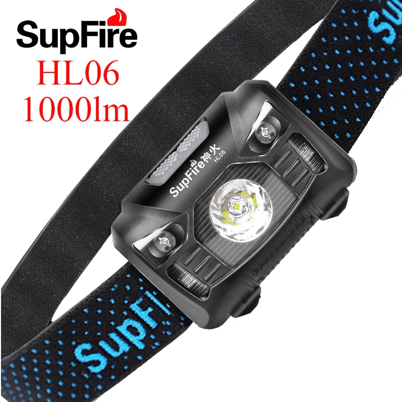 

Supfire LED Headlamp Mini Headlight Linterna LED Flashlight 1000lm Fishing Head Torch HL06 USB Frontale Work Lamp Tent Light