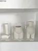 Creative Ceramic Abstract Human Body Vase Crafts Living Room Cabinet Desktop Flower Arrangement Half-length Vase Home Decoration 6