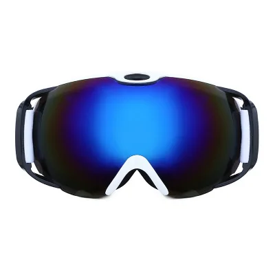 white blue Зимние лыжные очки, двойные очки, мужские и женские противотуманные покрытия, скейтборд, сноуборд, лыжные Солнцезащитные очки, для занятий спортом на открытом воздухе z4 - Цвет: white blue