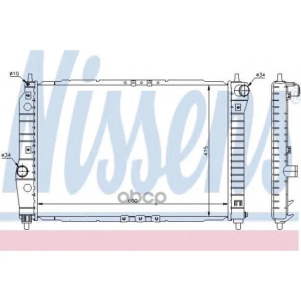 Радиатор Chevrolet Aveo 1.2/1.4 M/T 06- Nissens 61645 Nissens арт. 61645