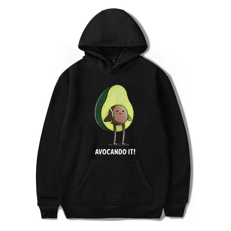 

Winter Harajuku Long Sleeve Hoodies Avocado Printed Fashion Cotton Hooded Pullovers For Women/Men Boys/Girls Casual Sweatshirts