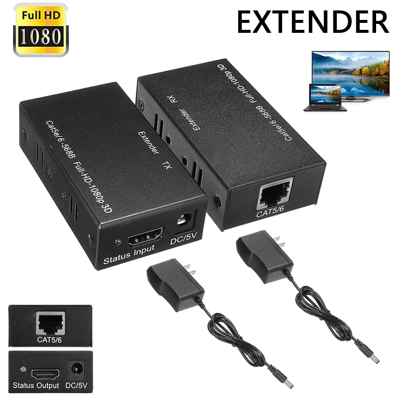 Для сетевого конвертирования 1 шт. 60 м RJ45 удлинитель кабеля повторитель один Cat5E/6