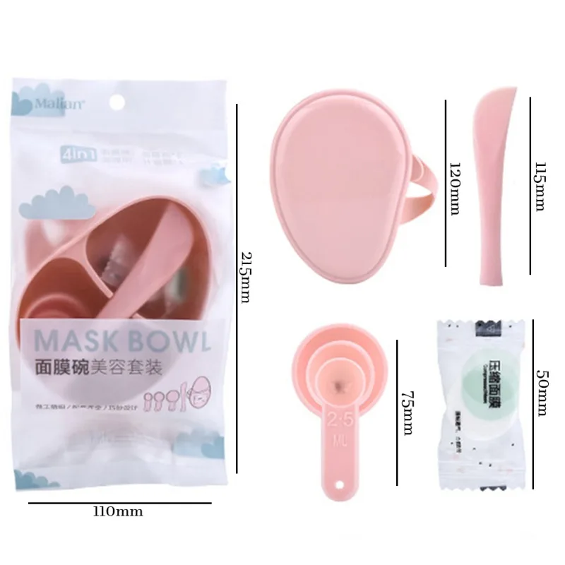 4 Piece Set DIY Facial Mask Bowl Tool Set Women's Makeup Tool Kits maquiagem Mixing Bowl Brush Spoon Stick 4 Piece Set DIY Facial Mask Bowl Tool Set Women's Makeup Tool Kits maquiagem Mixing Bowl Brush Spoon Stick