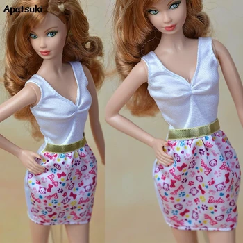 

White Evening Party Clothes For Barbie Doll House Outfits Princess Dress For 1/6 BJD Doll Girls' Gift Baby Accessories Kid Toy