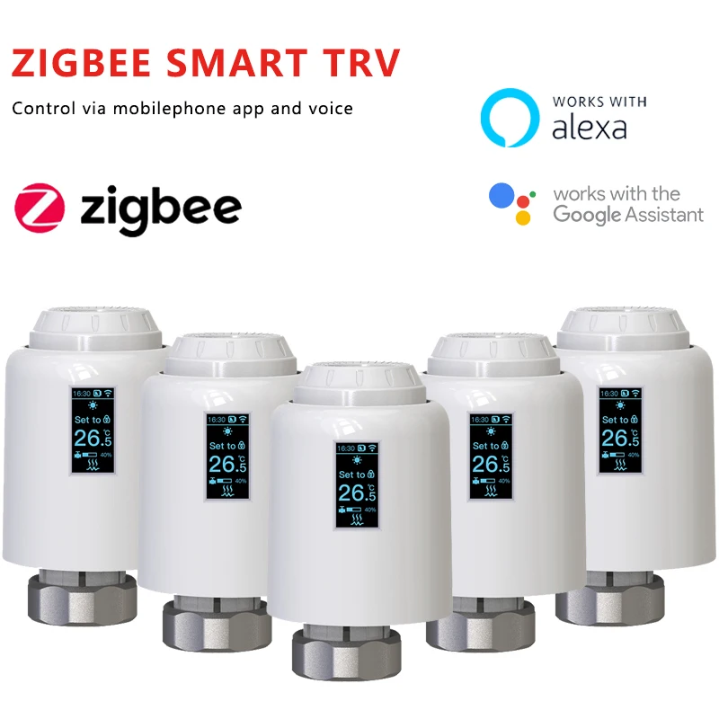 Термостат ZigBee с регулятором температуры умный программируемый клапан радиатора