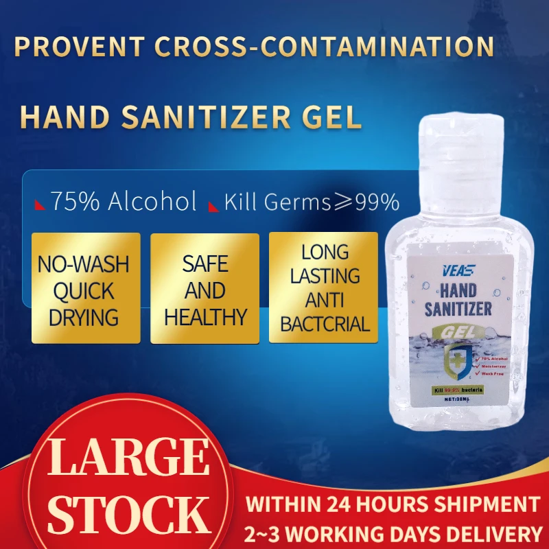

30ml Disposable 75% Disinfection Alcohol Moisturizing Hand Sanitizer Gel Disinfection Waterless Antibacterial Hand Wash Gel