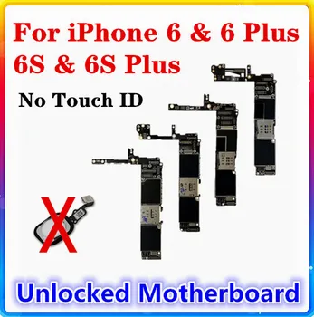 

Original unlocked for iphone 6 / 6 Plus / 6S / 6S Plus motherboard Without touch id clean icloud replaced motherboard With IOS