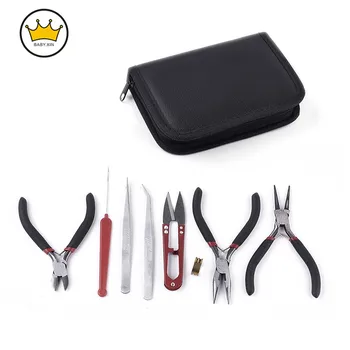 

Jewelry Making Kit Tools 8pcs/Set with Plies and Scissor Beading Tool Kit for Jewelry Making DIY Tools Package Beaders