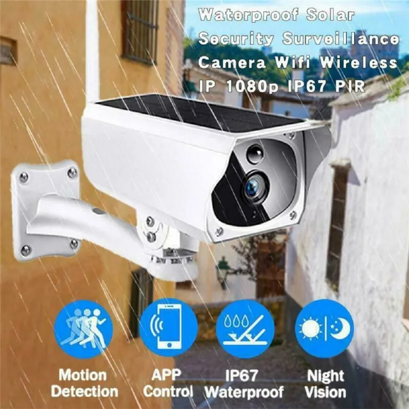 

1080P Solar WiFi Camera Outdoor Waterproof Charging Battery HD Camera Two-way Audio PIR Motion Detection Security Surveillance