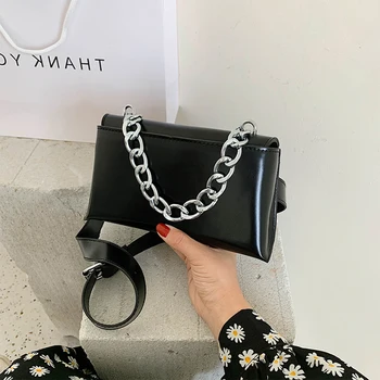 

Chain Cross Arm Small Waist Bag for Somen 2020 New Style Net Red Texture Fashionable Small Square Bag Versatile Shoulder Bag