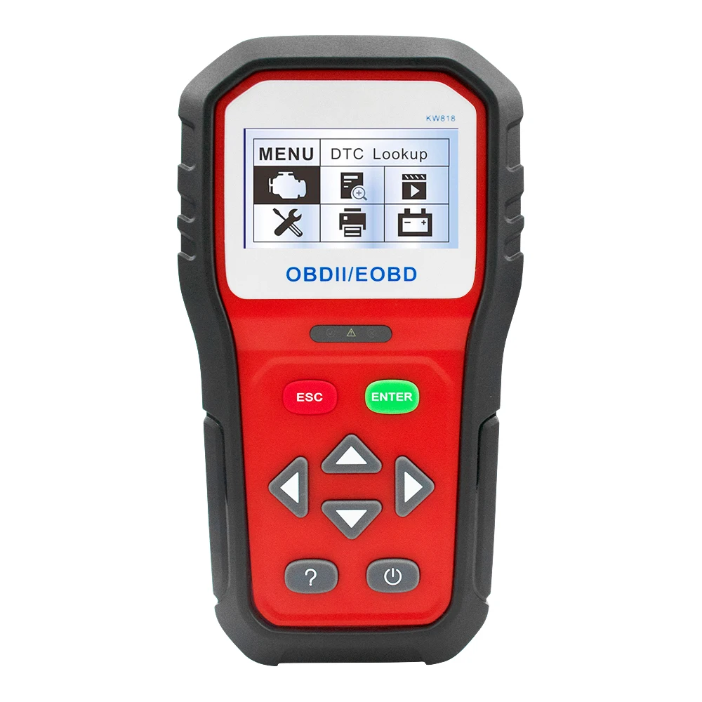 

KW818 Enhanced OBDII ODB2 EOBD Car Diagnostic Scanner 12V Battery Tester Check Engine Automotive Code Reader Tool