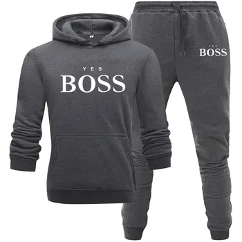 Image of 2020 Autumn Winter Hot Brand Two Pieces Sets Thick hoodies Tracksuit Men/women Sportswear Gyms Fitness Training Sweatshirts