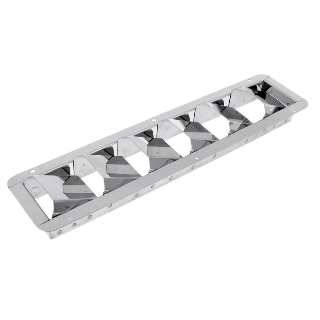 Durable 304 Stainless Steel Marine Boat Louver Air Vent 6 Slots Ventilation