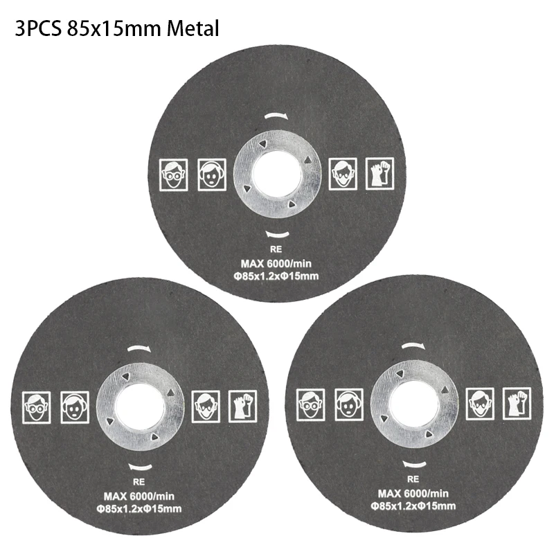 85 мм режущий инструмент, пильные диски для электроинструмента, циркулярное пильное полотно для дерева, HSS пильный диск Dremel, режущий Циркулярный мини-пильный диск - Цвет: 3PCS 85x15 Metal