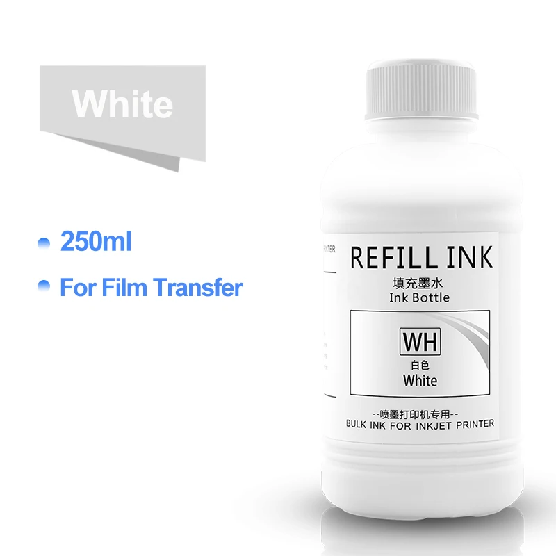 Inkjet Printer Ink Direct To Transfer Film Ink DTF Transfer Film DTF Powder 250ML DTF Ink Film Transfer Ink Direct Transfer Film Printing Hot melt powder PET Printing And For Epson