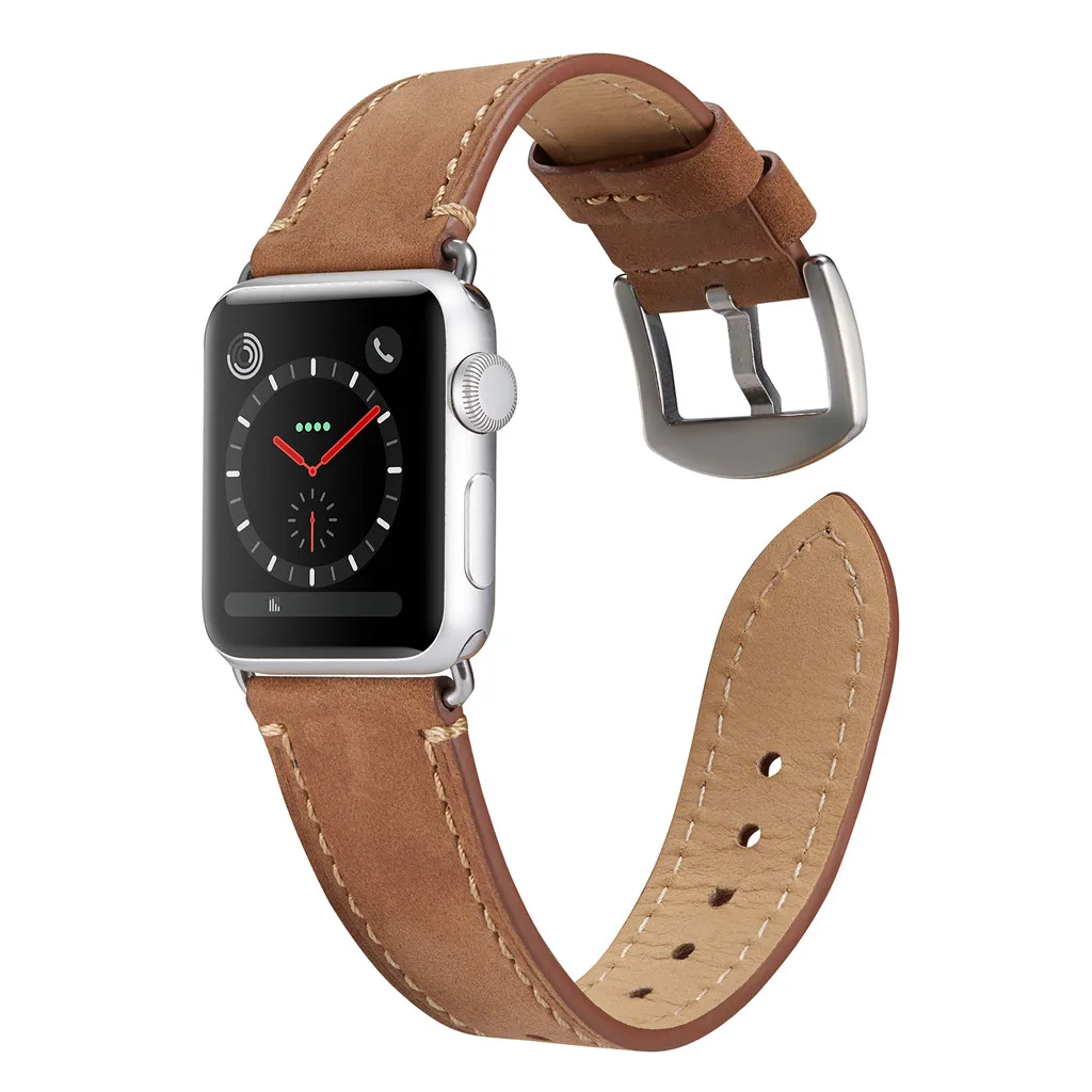 Для Apple Watch, версии Series4, версия 1, 2, 3, ремешок кожаный полосатый Ремешок Браслет 38/40 ремешок для часов, мм фитнес-трекер# G20