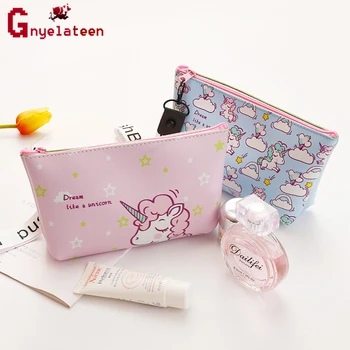 

2020 Unicorn Printing Makeup Bags With Pattern Cute organizer bag Pouchs For Travel make up Ladies Pouch Women Cosmetic Bag