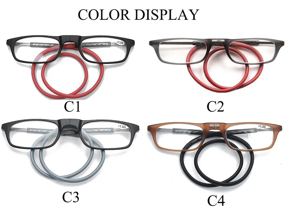 Висячие Магнитные очки для чтения, унисекс, магнитные очки для пресбиопии, мужские и женские очки для близорукости по рецепту, магнитные очки