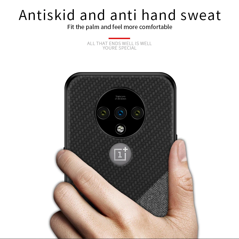 OnePlus 7T PINWUYO кожаный чехол для OnePlus 7T Плетеный тканевый Жесткий Чехол для OnePlus7T мобильный чехол для телефона