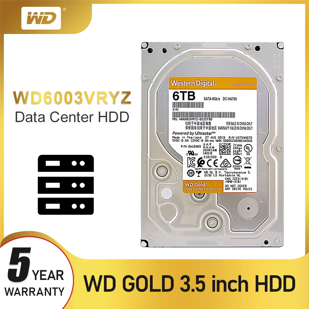 Внутренний жесткий диск WD Western Digital 2 ТБ Sata 3 5 дюйма 4 6/8/10/14 |